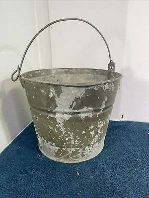 Vintage Galvanized Steel Bucket #10 Nice Patina • $18.72