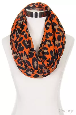 Jinscloset Women's Animal Print Leopard Infinity Scarf • $14.99