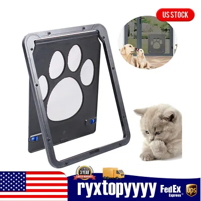 New Medium Small Pet Door Cat Puppy Dog Magnetic Lock Lockable Safe Flap Door • $9.40