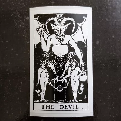 ♆ The Devil Tarot 4 X 2.5  Waterproof Vinyl Sticker [💪 HQ Durability!] Decal • $5.16