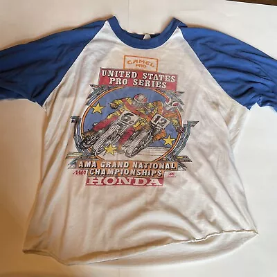 Camel Pro US Pro Series AMA Grand Nation Championships Honda Vintage Shirt • $100