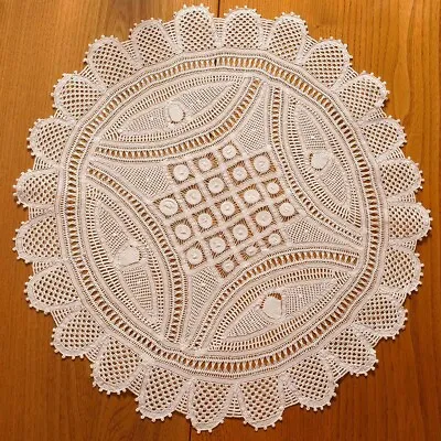 £24.99 • Buy Lace Table Mats / White Placemats For Wedding Tables  Decor / Dinner Parties UK