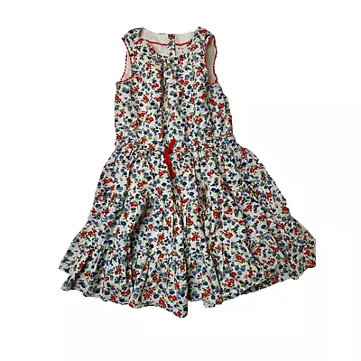 Mini Boden Floral Fit And Flare Spring Summer Cotton Dress 9-10Y • $23.95