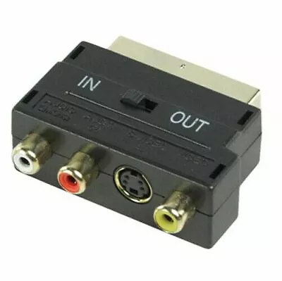 £13.42 • Buy 5x SCART To 3 RCA Composite Phono SVHS S-Video Adaptor In Out Switch Converter