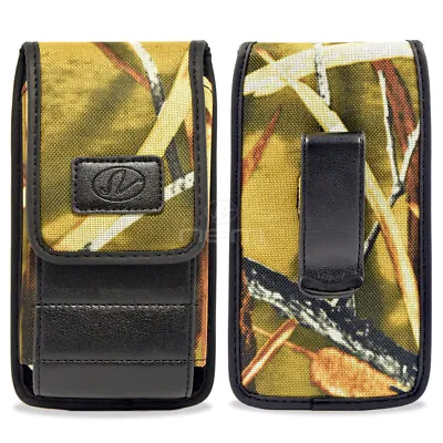 Vertical Heavy Duty Rugged Belt Clip Camou Pouch Holster 5.71 X 2.95 X 0.43 Inch • $7.60