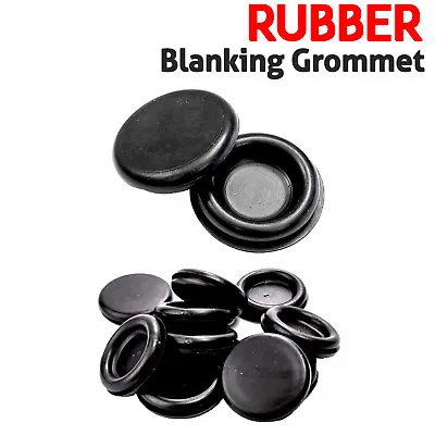 Rubber Grommet Blanking Close Blind Hole Wire Cable Grommets 6 To 50mm Full Size • £3.30