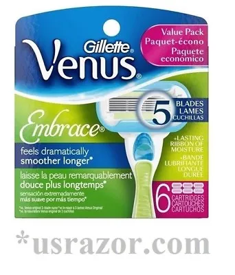 6 Gillette Embrace Razor Blades Fit Venus Olay Swirl Spa Shaver Cartridge Refill • $21.49