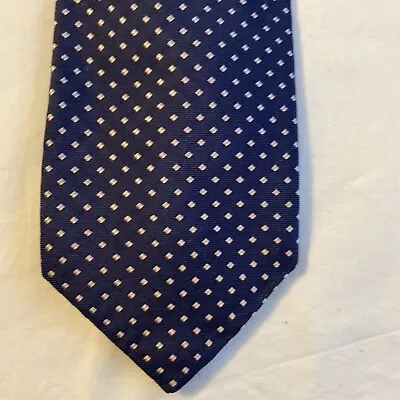 Cravatta E. Marinella Napoli Blue Polkadot  Tie 100% Silk Tie. L~60  • $74.99