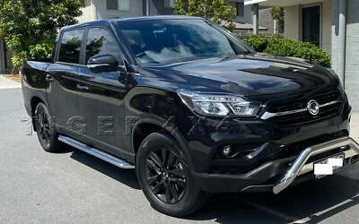 $379 • Buy (B948) Aluminium Running Boards Side Steps For SSANGYONG MUSSO SWB/LWB/XLV 18-23