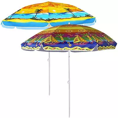 £12.99 • Buy 6FT Beach Brolly Garden Patio Umbrella Parasol Sun Shade Outdoor UV Protector