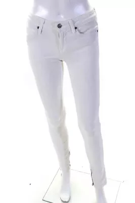 Vince Womens Denim Mid Rise Skinny Jeans White Size 25 • $2.99