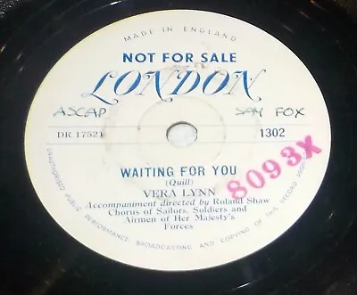 Vera Lynn 78 Waiting For You / I Lived When I Met You SH1F • $6.99