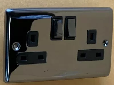 £10.99 • Buy Socket  Slim Light Socket & Switches & Dimmer Switch BLACK NICKEL Range