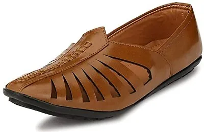 Mens Ethnic Jutti Mojari Indian Nagra Jalsa Loafers US Shoe Size 7-12 Multi Cuts • £30.50