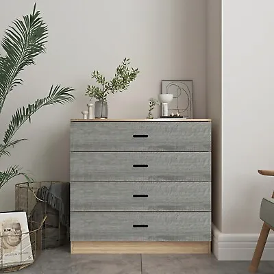 4 Or 5 Drawer Wooden Bedroom Chest Cabinet Modern Wide Storage Cupboard Closet • £64.99