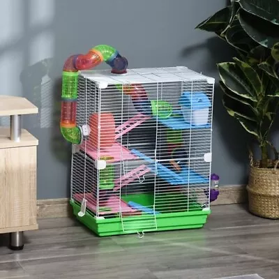 5 Tier Hamster Cage Large With Tubes Small Animal Pet House Enclosures Indoor • £45.99