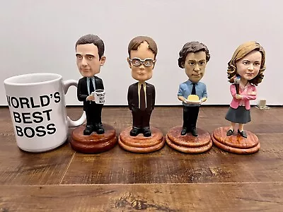 The Office Bobblehead’s And Best Boss Mug (Michael Dwight Jim & Pam) • $115