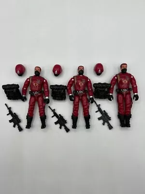 GI JOE COBRA CRIMSON GUARD FORCE 2005 TRU EXCLUSIVE V6 X 3 ARMY TROOP BUILD- D-7 • $69.99