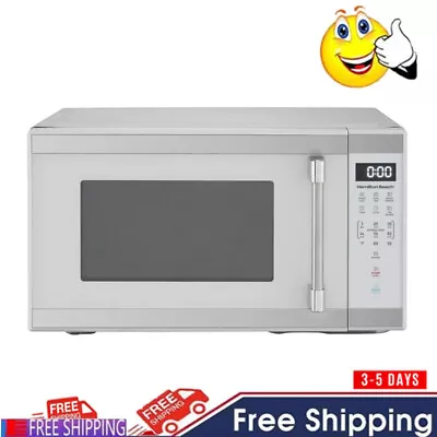 1.1 Cu. Ft Countertop LED Display Microwave Oven 1000W Stainless Steel White US • $79.80