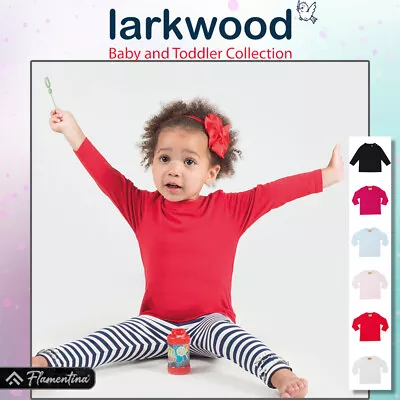 Baby Long Sleeve T-Shirt Larkwood Tee Top Crew Neck Toddler Boys Girls • £6.45