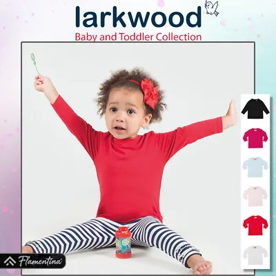 Baby Long Sleeve T-Shirt Tee Top Crew Neck Toddler Boys Girls Larkwood • £6.45