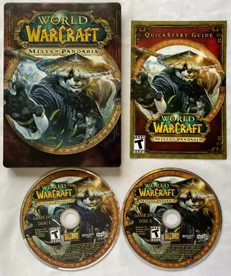 World Of Warcraft: Mists Of Pandaria SteelBook (PC CD 2012) CIB Complete • $43.89