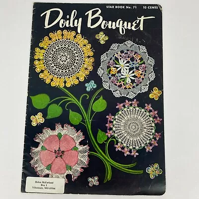 Doily Bouquet (Star Book #71 VINTAGE 1950 American Thread Company) - Nice! • $5.99