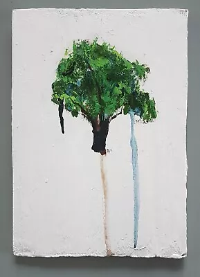 Textured White Board Painting - Single Oak Tree By Mark Gisbourne • £25