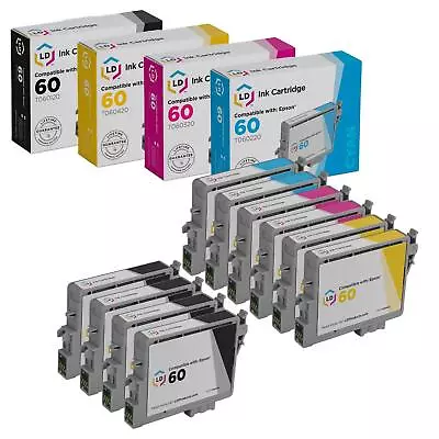 Ink Cartridge Replacement For Epson 60 T060 (4 B 2 C 2 M 2 Y 10-Pack) • $32.99