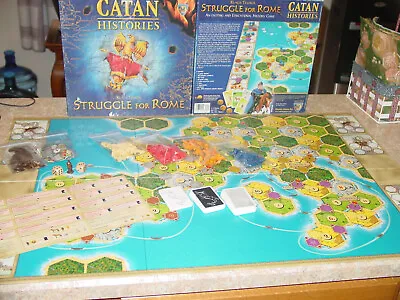 Catan Histories STRUGGLE FOR ROME MFG3202  Mayfair Settlers Boardgame COMPLETE • $39.95