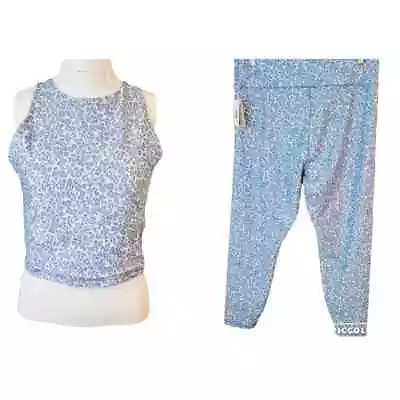 NEW Joe Fresh Athletic Set Large Women Tank Legging Stretch Animal Print Pull On • $25