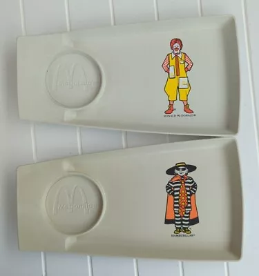  Set Of 2 Vintage McDonalds Happy Meal Plastic Snack Trays W/Drink Holder 1970s • $4.80