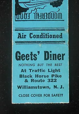 1950s Terminal Camden Geets' Diner Black Horse Pike & Route 322 Williamstown NJ • $5.82