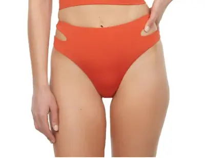 Voda Swim Women's Cutout Hight Leg Swimsuit Bottoms Size M In Bronze • $28