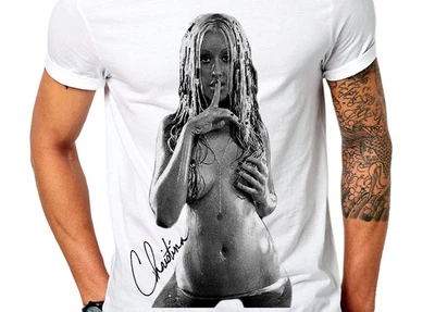 $18.99 • Buy Christina Aguilera Signature For Fans Cotton White Unisex S-234XL Shirt PT108