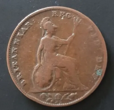 1850 Victoria Farthing Coin • £10