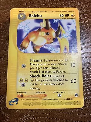 RAICHU 61/165 EXPEDITION E-Series Non Holo Rare Pokemon Card LP • $2