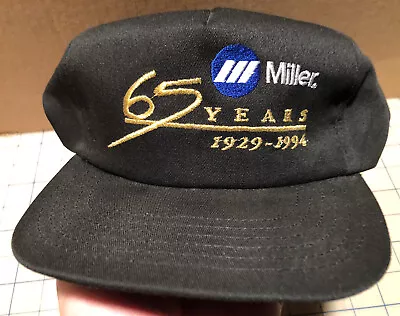 Vintage Miller Welding 65 Years 1929-1994 Hat Cap Trucker Black NWOT • $55