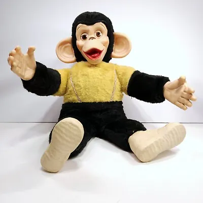Vtg Mr. Bim Zip Zippy Plush Monkey With Suspenders 18  Stuffed Toy Rubber Face • $49.99