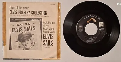 Elvis - I Need Your Love Tonight / Fool Such As 45 - Rare Elvis Sails Back Cover • $52