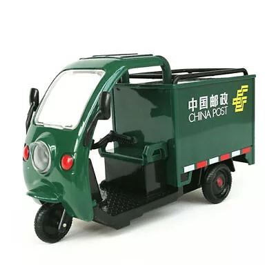 High Simulation China Post Express Car Tricycle Alloy Model With Sound And Light • $13.70