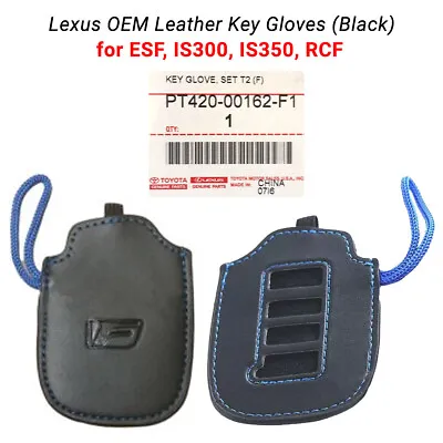 2X LEXUS OEM Black Smart Key Fob Remote Cover Leather Gloves PT420-00162-F1 • $29.95