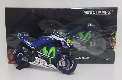 Model Diecast 1:12 Moto MINICHAMPS Valentino Rossi Yamaha M1 2016 Modeling • £95.98