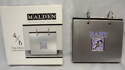 Malden ~ Baby Flip Album With Metal Cover ~ Holds 40 4  X 6  Precious Photos NEW • $5.99