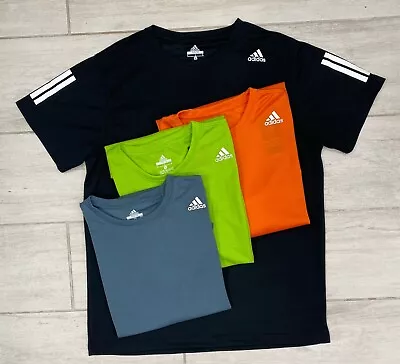 NWT Adidas Men's Dri-Fit 3 Stripe Short Sleeve Training T-Shirt Size S - XXL • $22.75