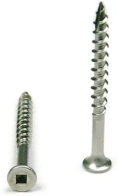 Stainless Steel Deck Screws Square Drive Wood #8 X 1-1/2  Qty 100 • $24.40