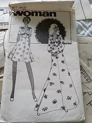 £5.90 • Buy Vintage Woman W6 Pattern, Designer Lee Bender Of Bus Stop, 1970's, Dress Pattern