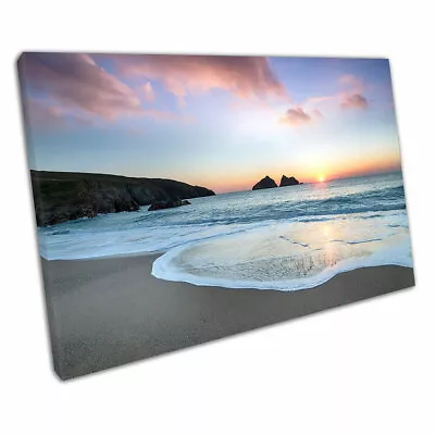 £8.98 • Buy Dramatic Sunset Holywell Bay Beach Near Newquay Cornwall Wall Art Print