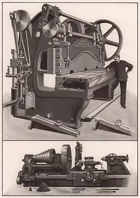 Metal Work: Shearing Machine. 72 Inch Lathe. EW Bliss Brooklyn New York 1903 • £11