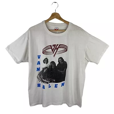 VTG 1991 Van Halen *Rare Canada Tour* Band T Shirt Double Sided White 90s Sz XL • $99.99